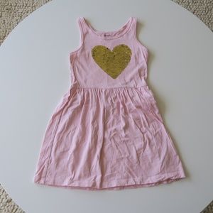 Carter’s Flip-Sequin Heart Dress, Pink